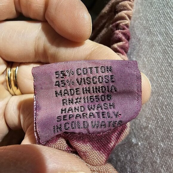 Fashion Terminal Tie-Dye Boho Spaghetti Strap Sundress W Embroidered Details S - Picture 3 of 11